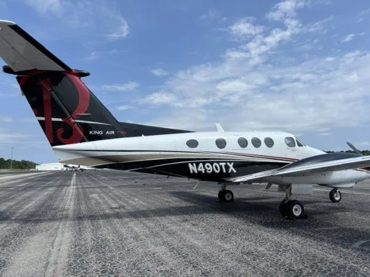 Marketing image of a 1980 Beech King Air F90.