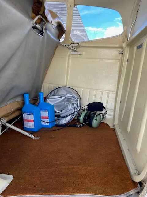 Cabin interior of a 1963 Cessna 180F.