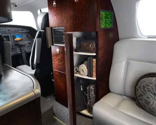 Cabin interior of a Cessna CJ4.