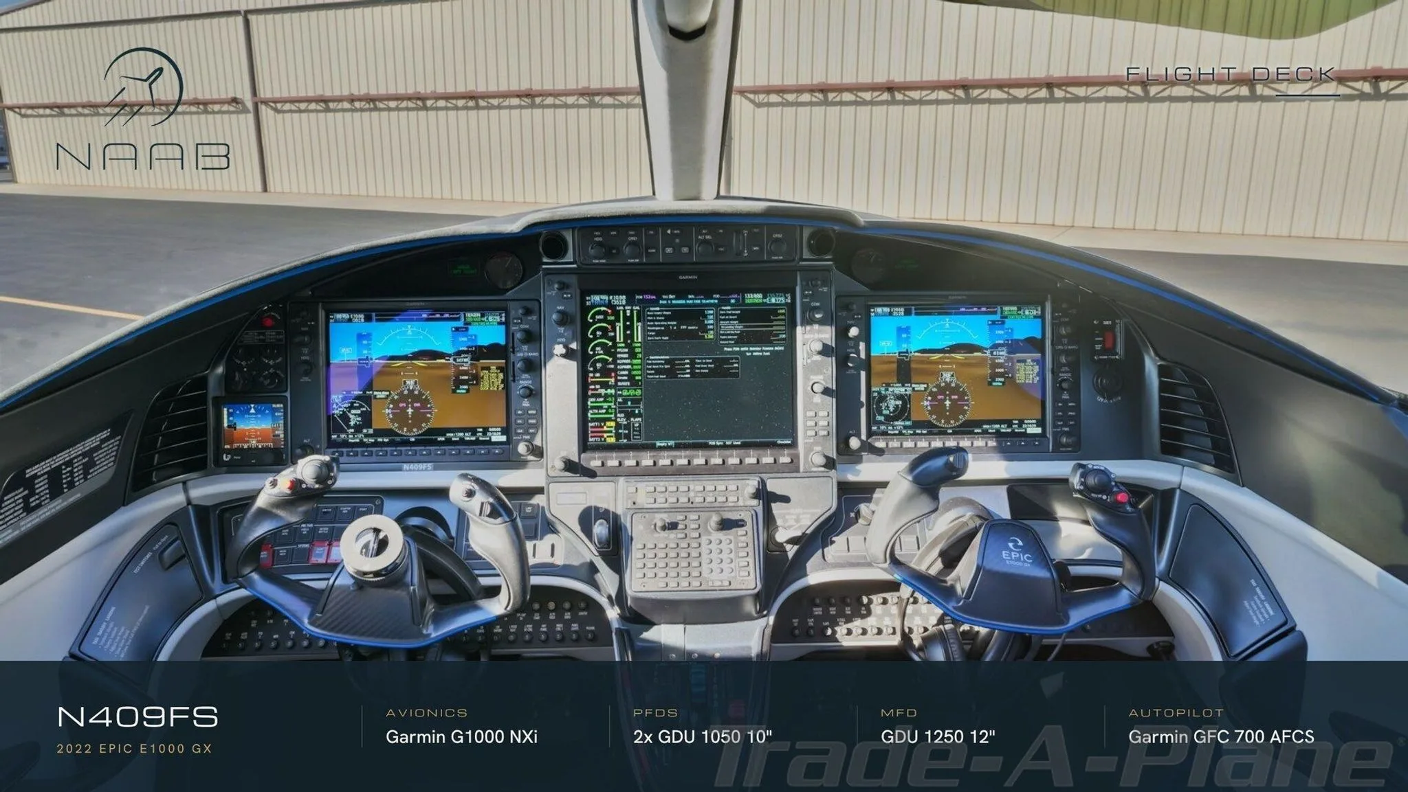 Avionics suite of a 2022 EPIC E1000.
