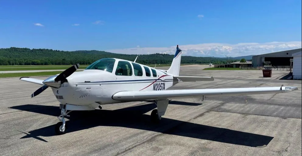 Exterior view of a Beechcraft A36 BONANZA.