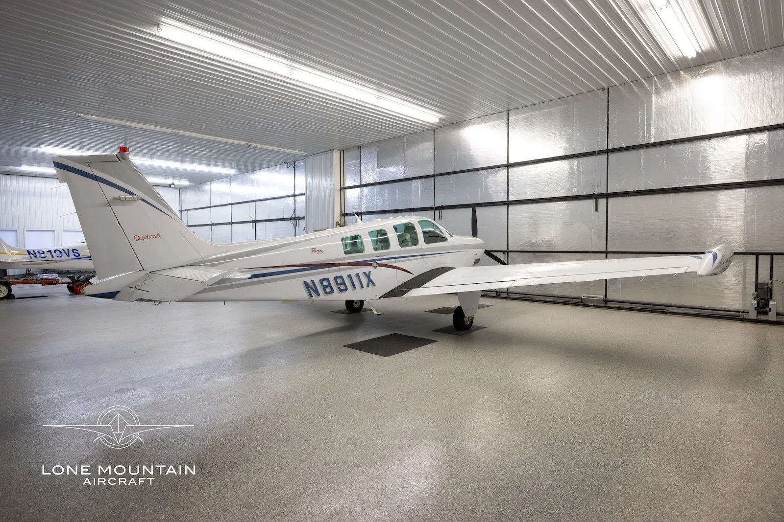 Cabin interior of a 1998 Beechcraft A36 Bonanza.