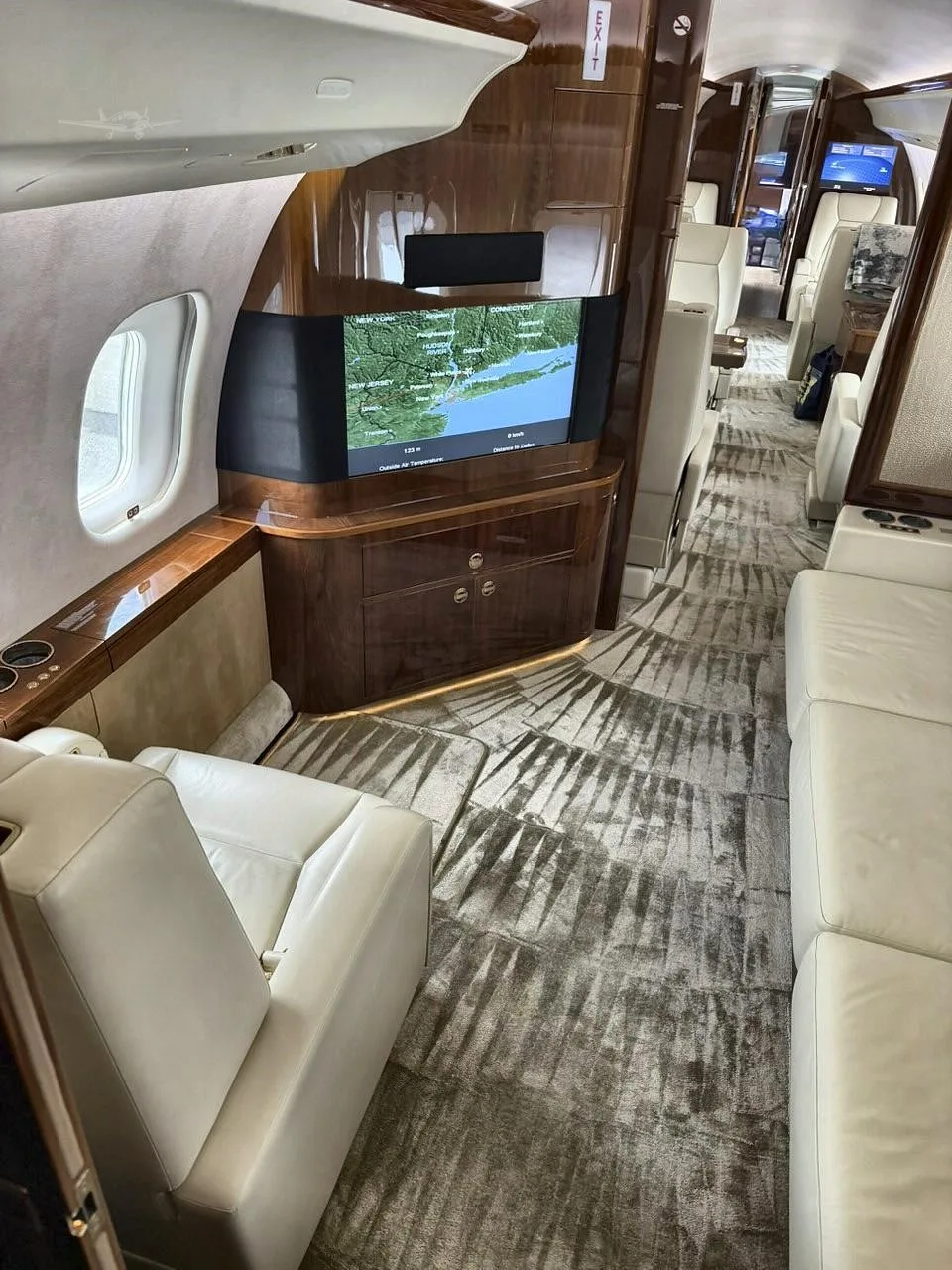 Cabin interior of a 2011 BOMBARDIER GLOBAL EXPRESS XRS.