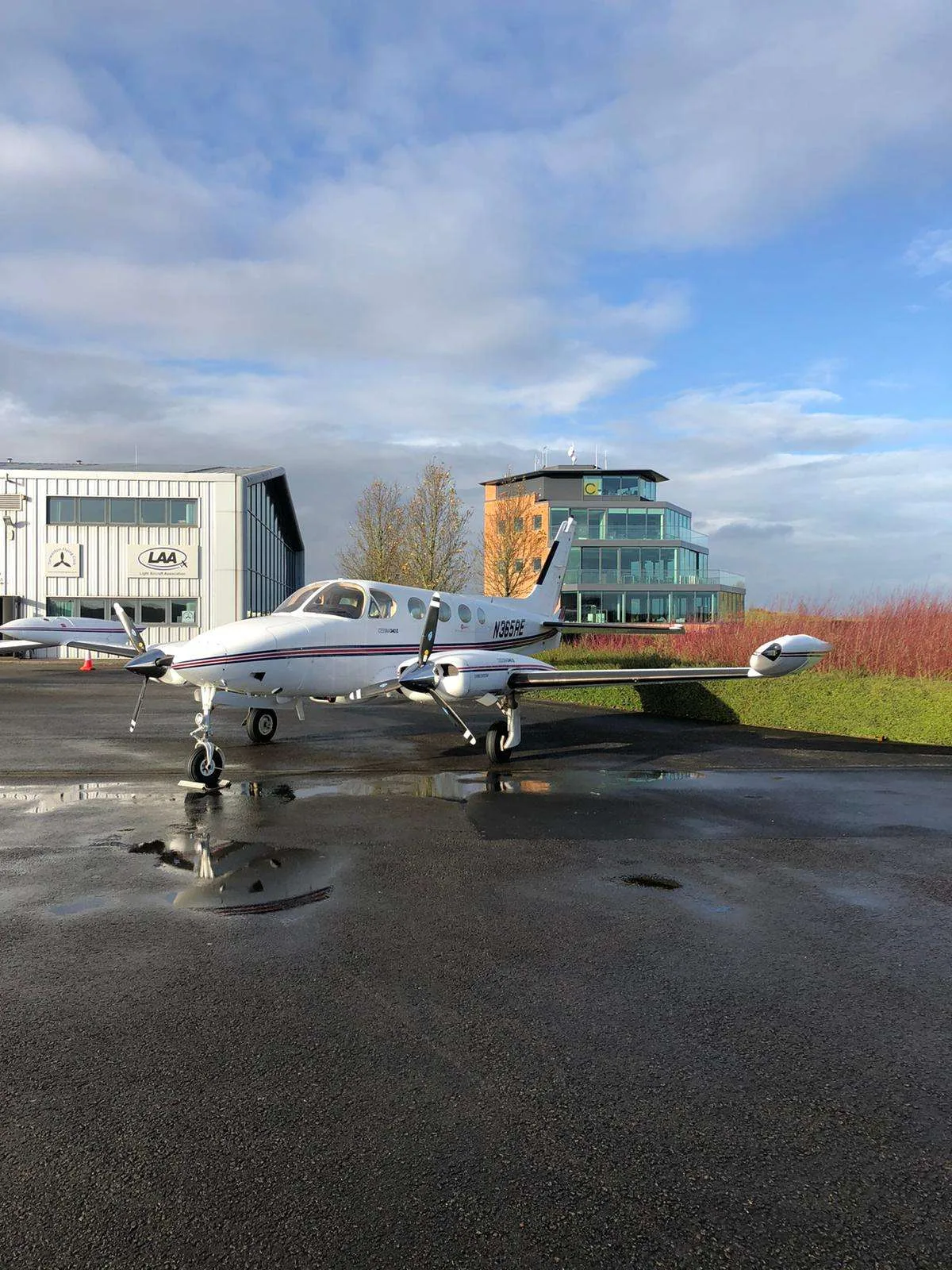 Exterior view of a 1979 Cessna C340A.