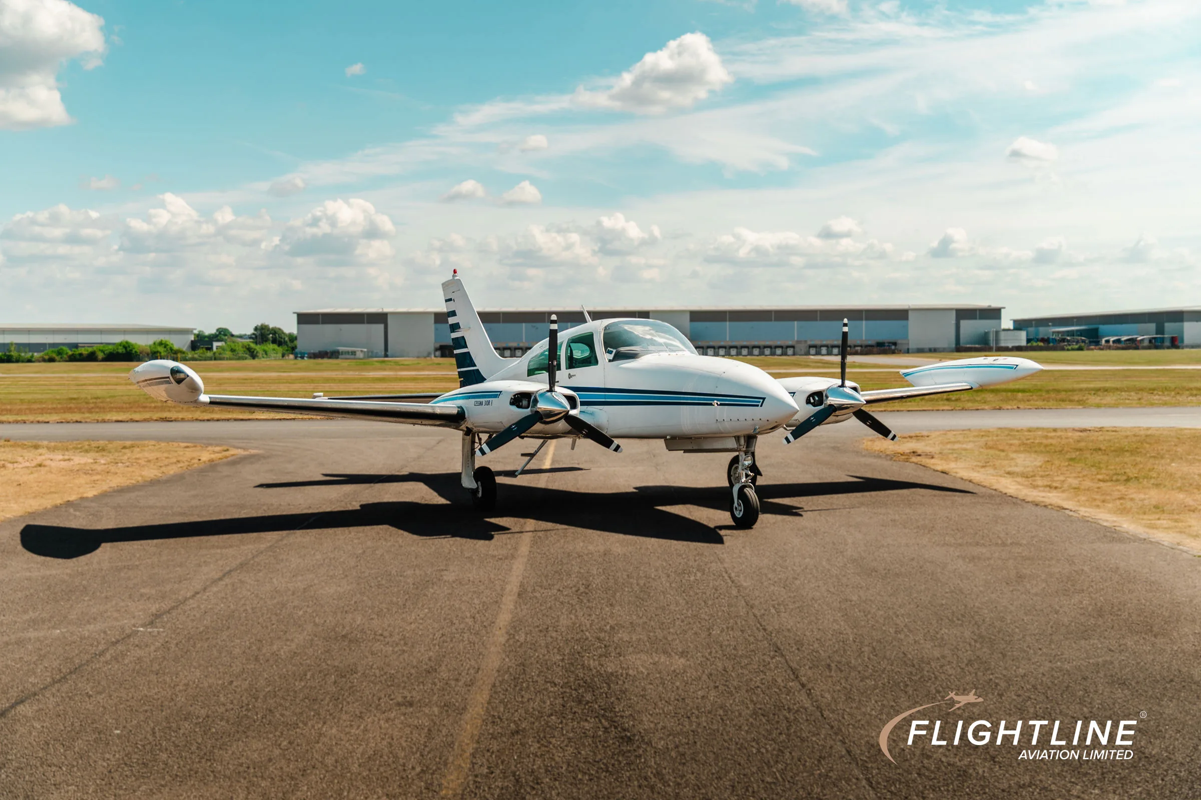 Exterior view of a 1980 Cessna 310R.
