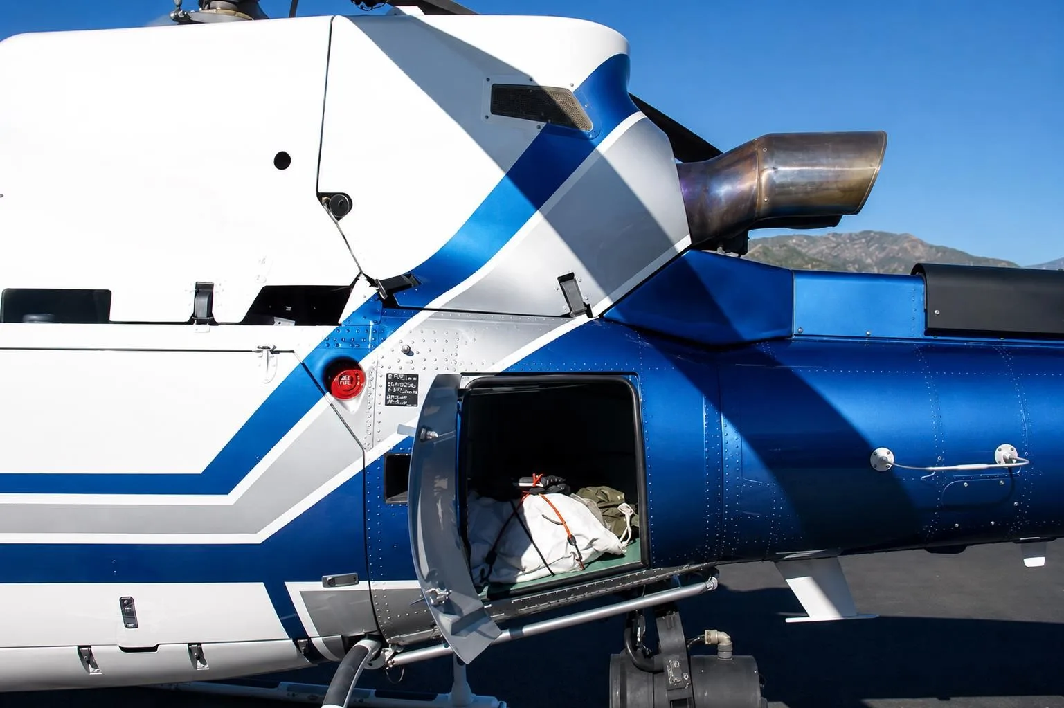 Engine detail of a 2014 AIRBUS H125.