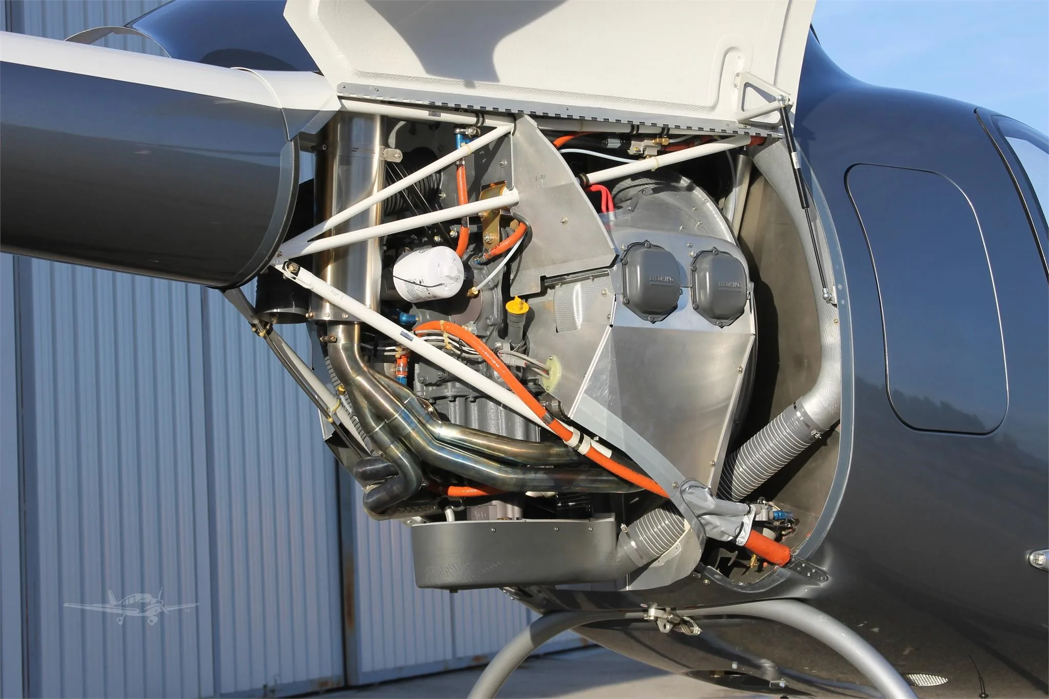 Engine detail of a 2026 GUIMBAL CABRI G2.