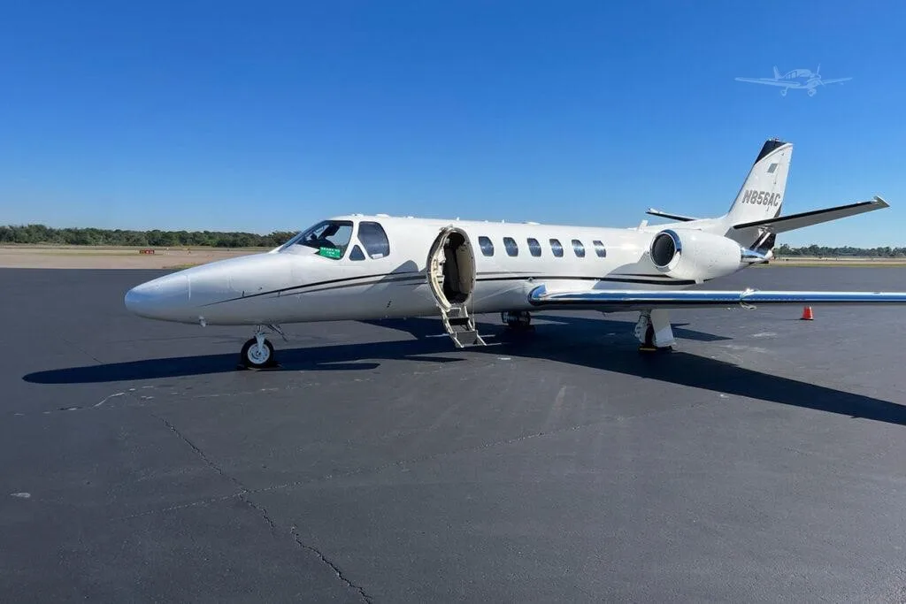 Exterior view of a 2004 CESSNA CITATION ENCORE, N856AC.