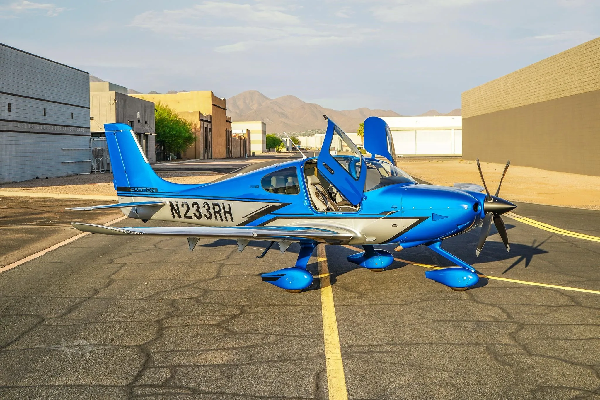 Exterior view of a 2026 CIRRUS SR22-G7+ TURBO, N233RH.
