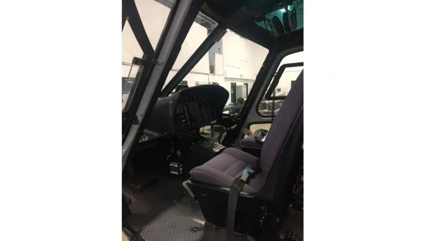 Cockpit and instrument panel of a 2000 Eurocopter AS350B2 9030.