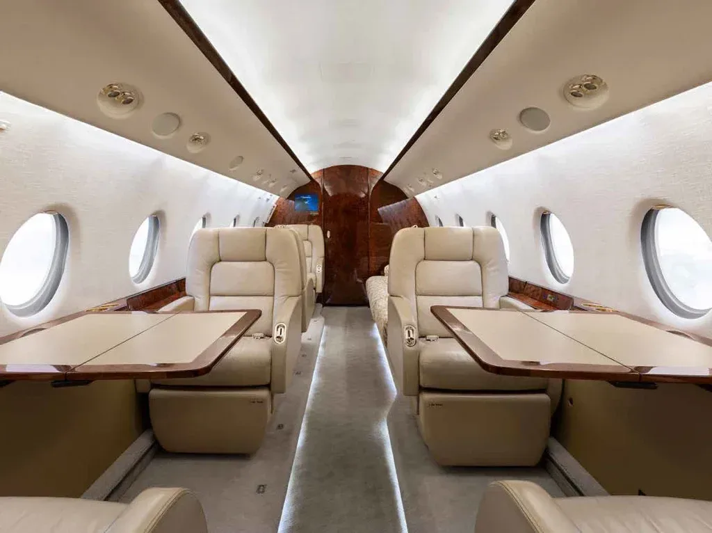 Cabin interior of a 2001 Gulfstream.