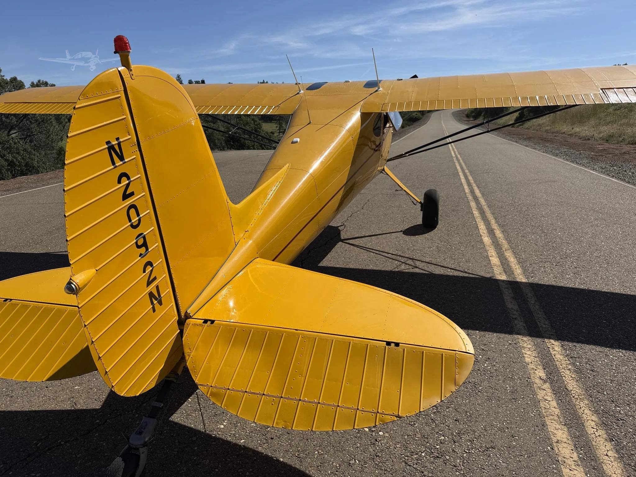 Exterior view of a 1947 CESSNA 140, N2092N.