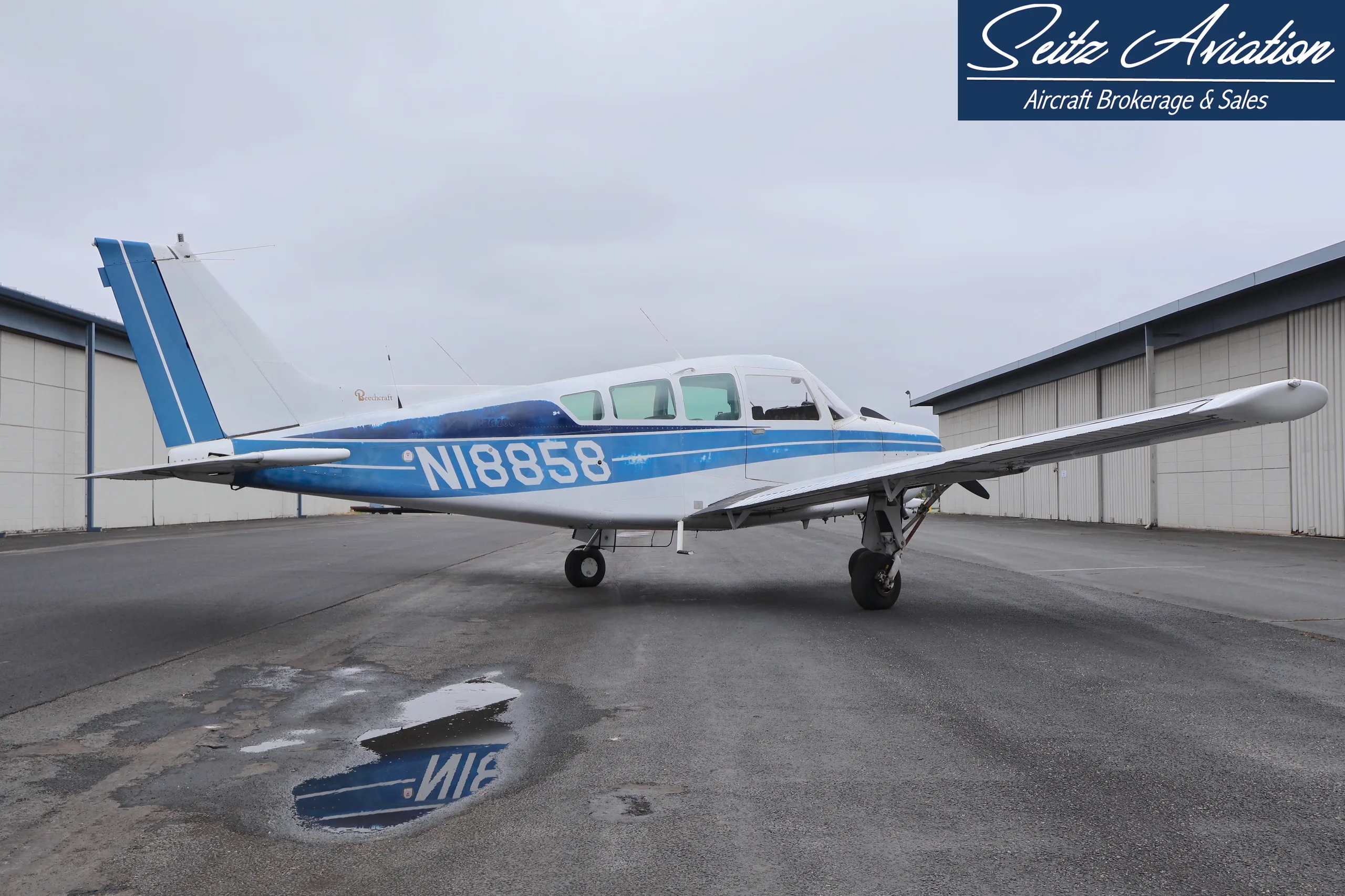 Exterior view of a 1977 Beechcraft 24R Super/Sierra.
