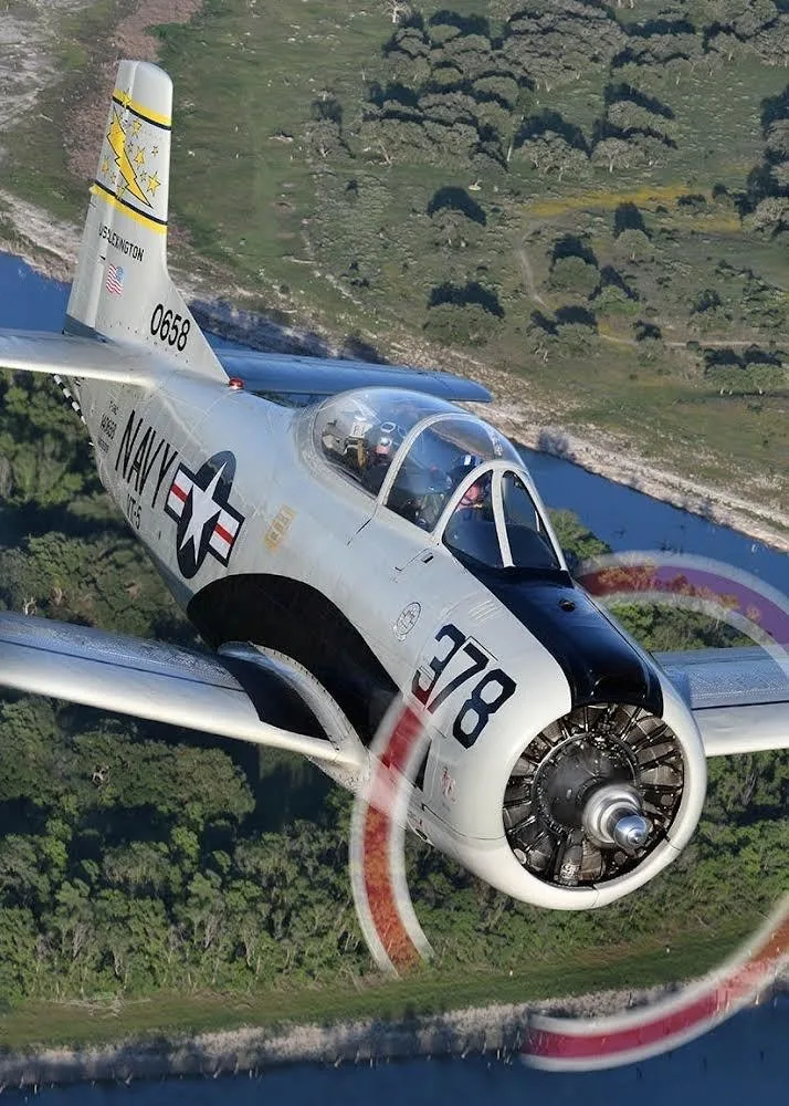 Exterior view of a 1957 NORTH AMERICAN T28C, N78378.