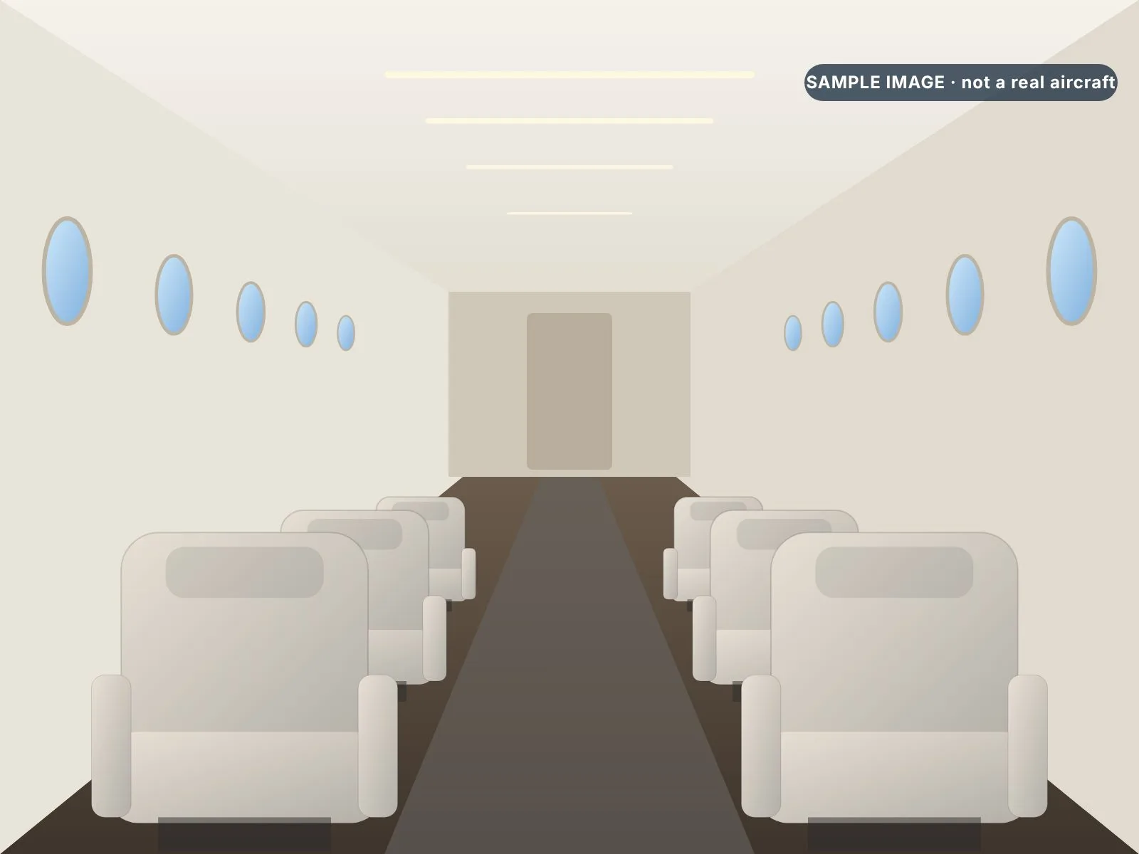 Specification or layout diagram for a 2018 Embraer Phenom 300E.