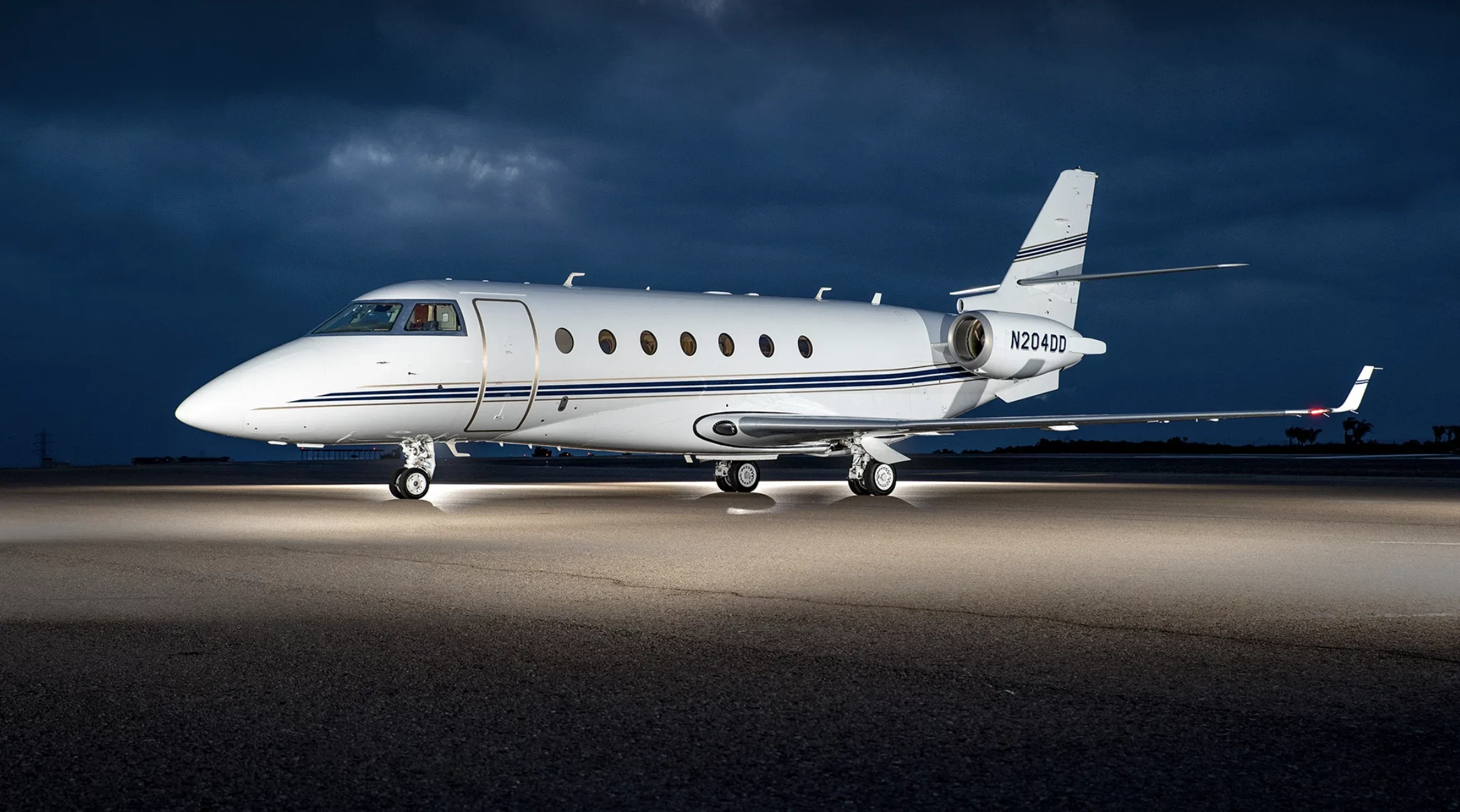 Exterior view of a 2008 Gulfstream G200.