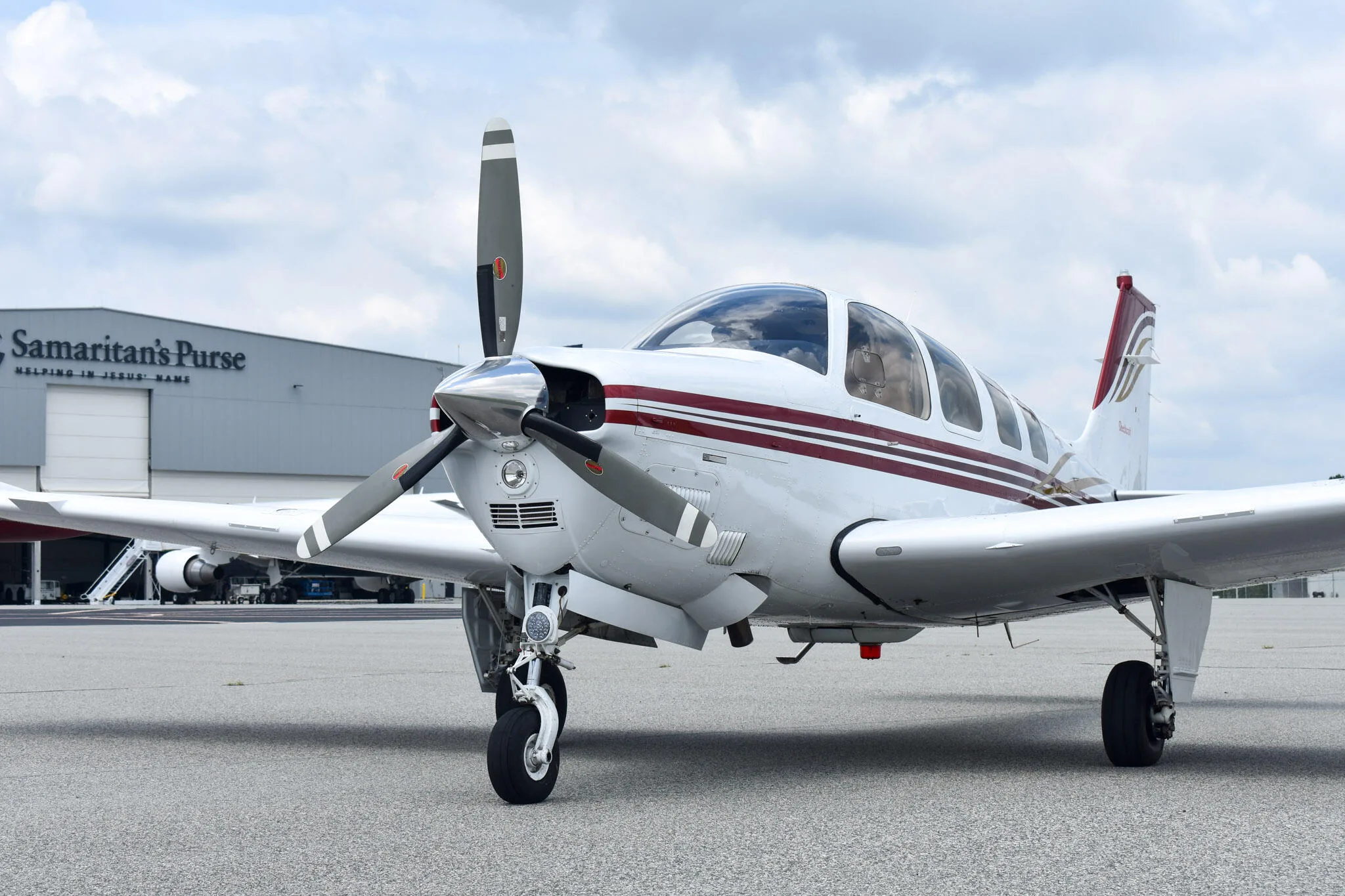 Exterior view of a 2001 Beechcraft A36 Bonanza.