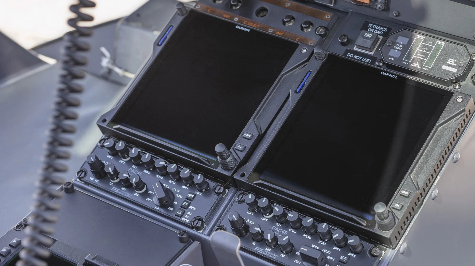 Avionics suite of a 2009 Airbus EC135P2+.
