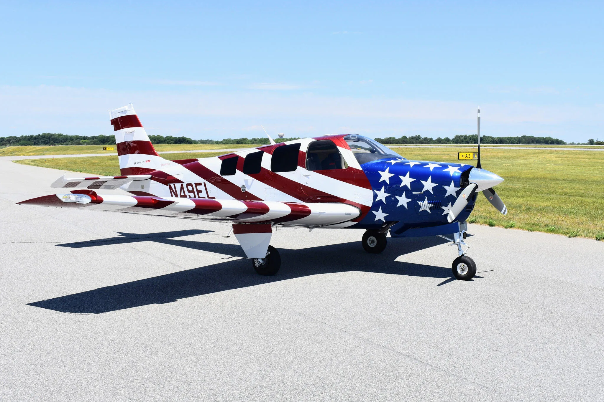 Exterior view of a 2024 Beechcraft G36 Bonanza.