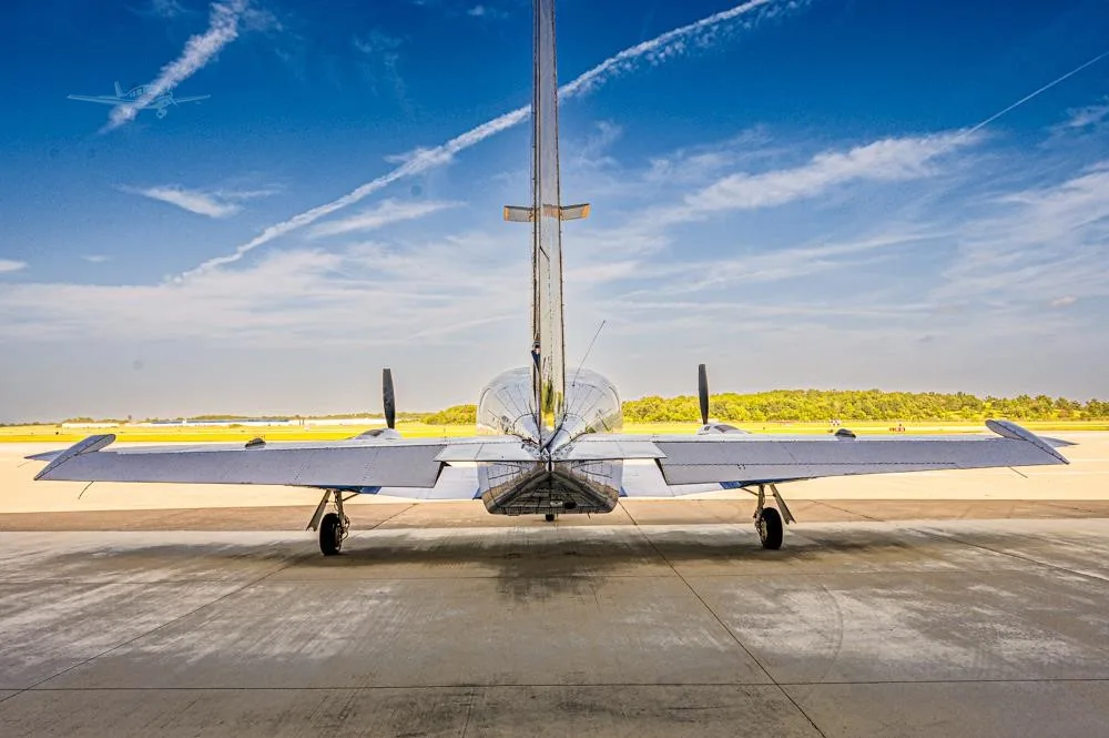 Exterior view of a 1979 CESSNA 421C, N45BB.