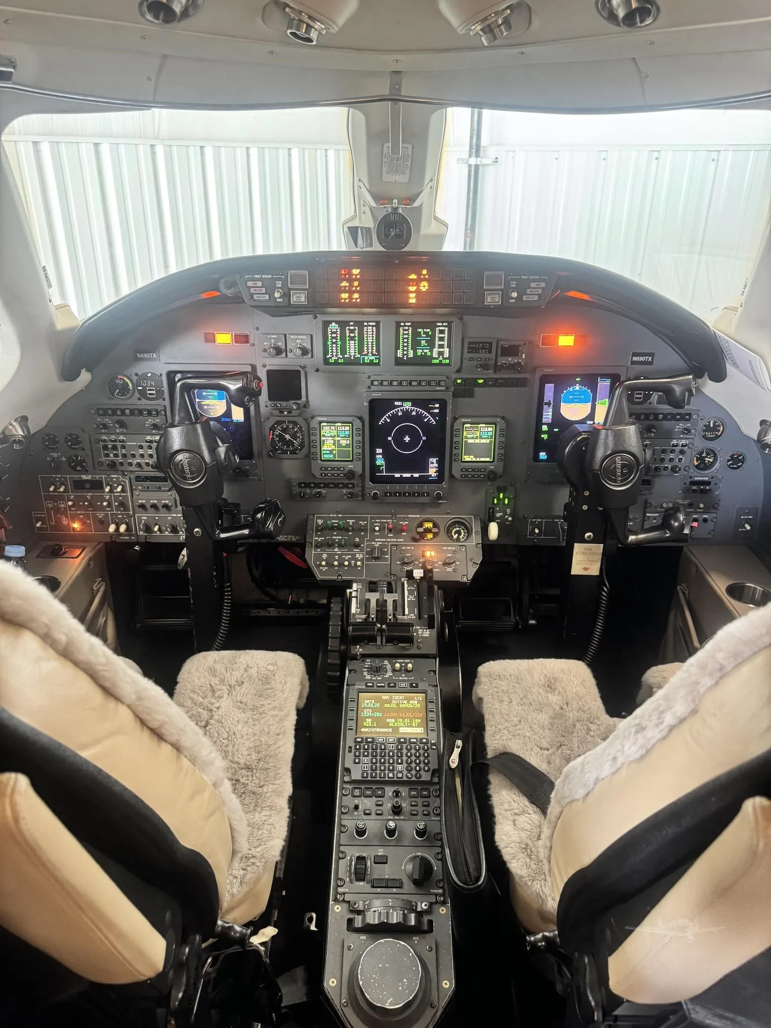Cockpit and instrument panel of a 2002 CESSNA CITATION EXCEL.