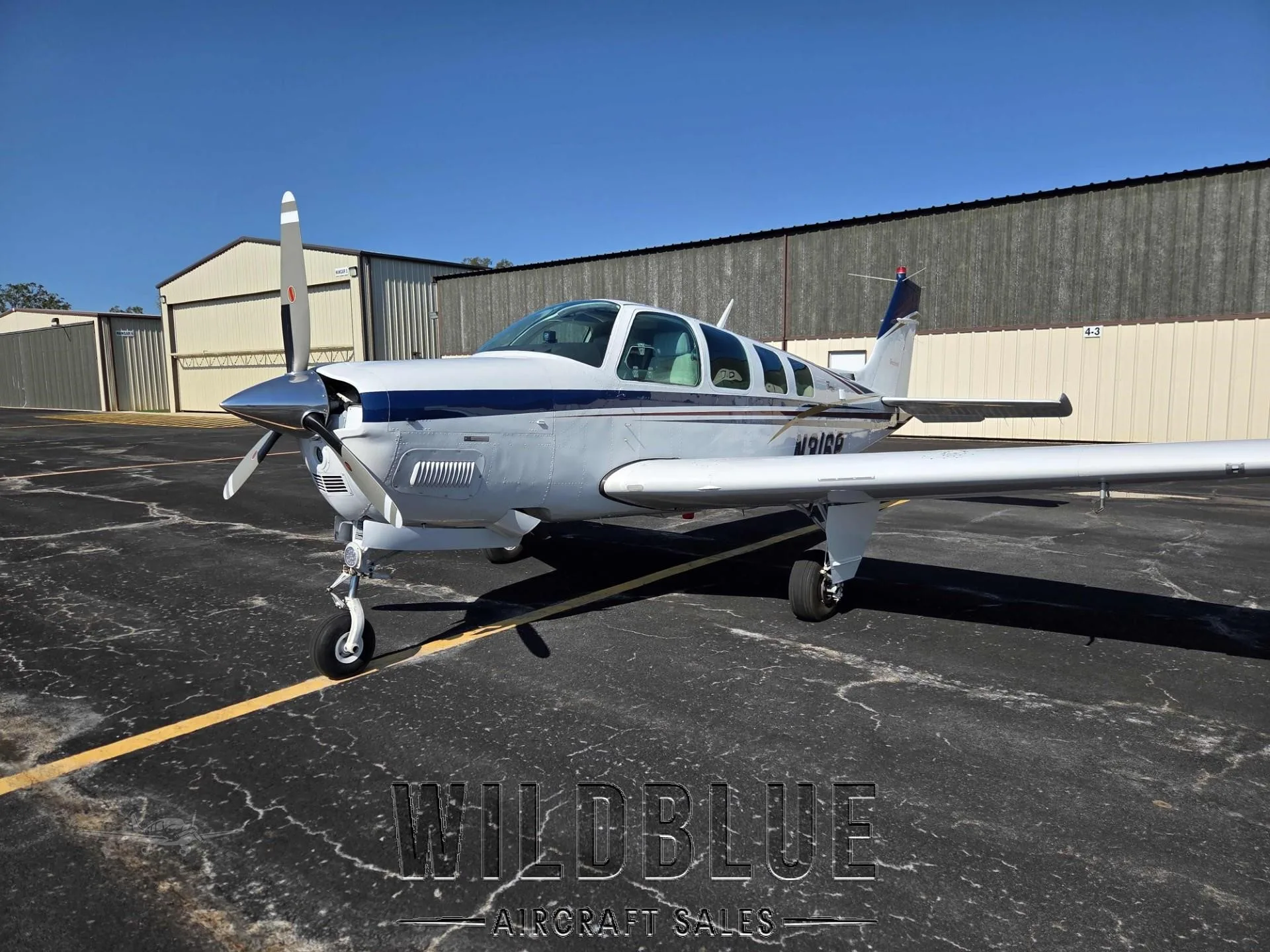 Exterior view of a 1999 BEECHCRAFT A36 BONANZA, N316P.