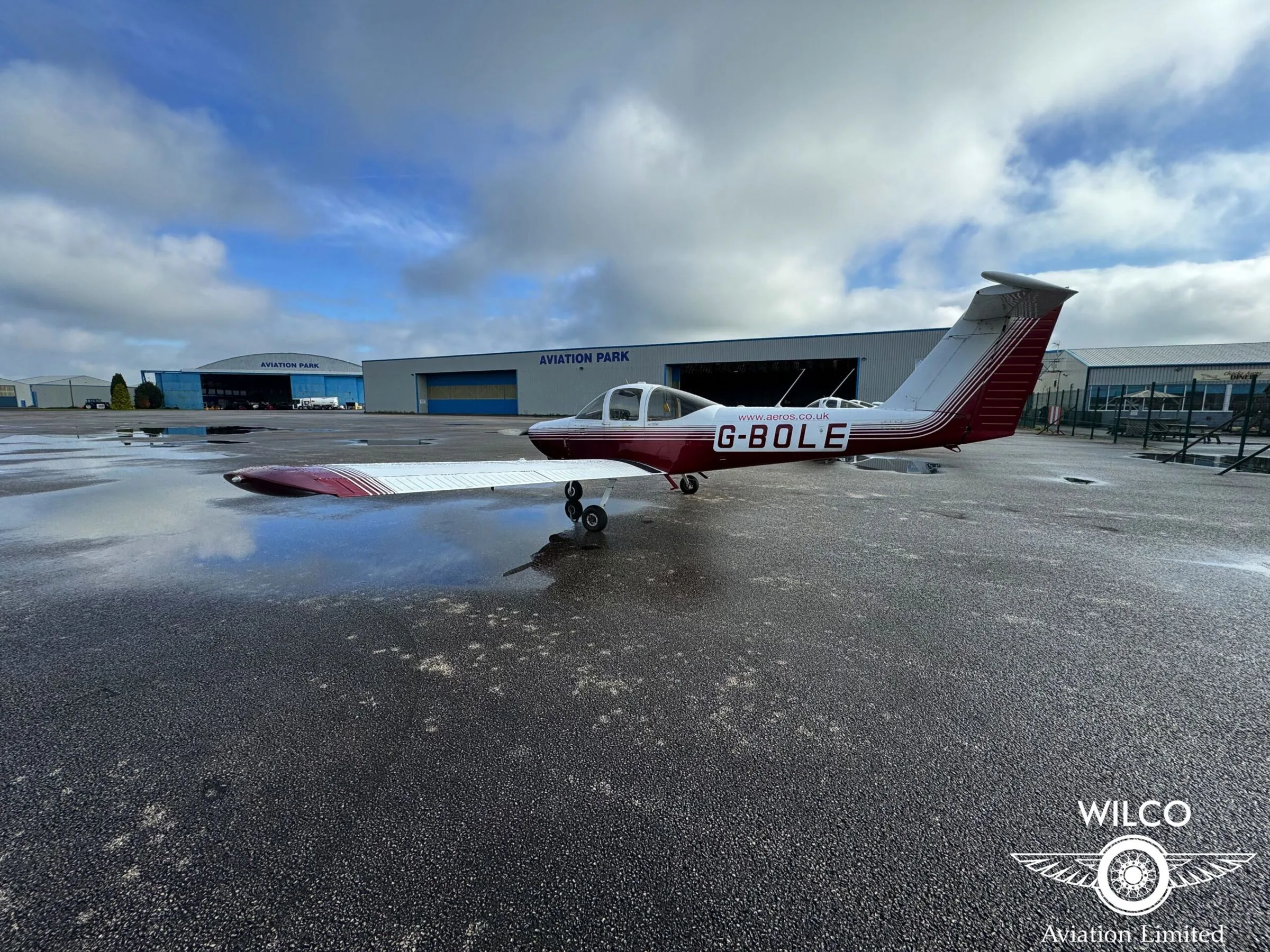 Exterior view of a 1978 Piper PA-38 Tomahawk.