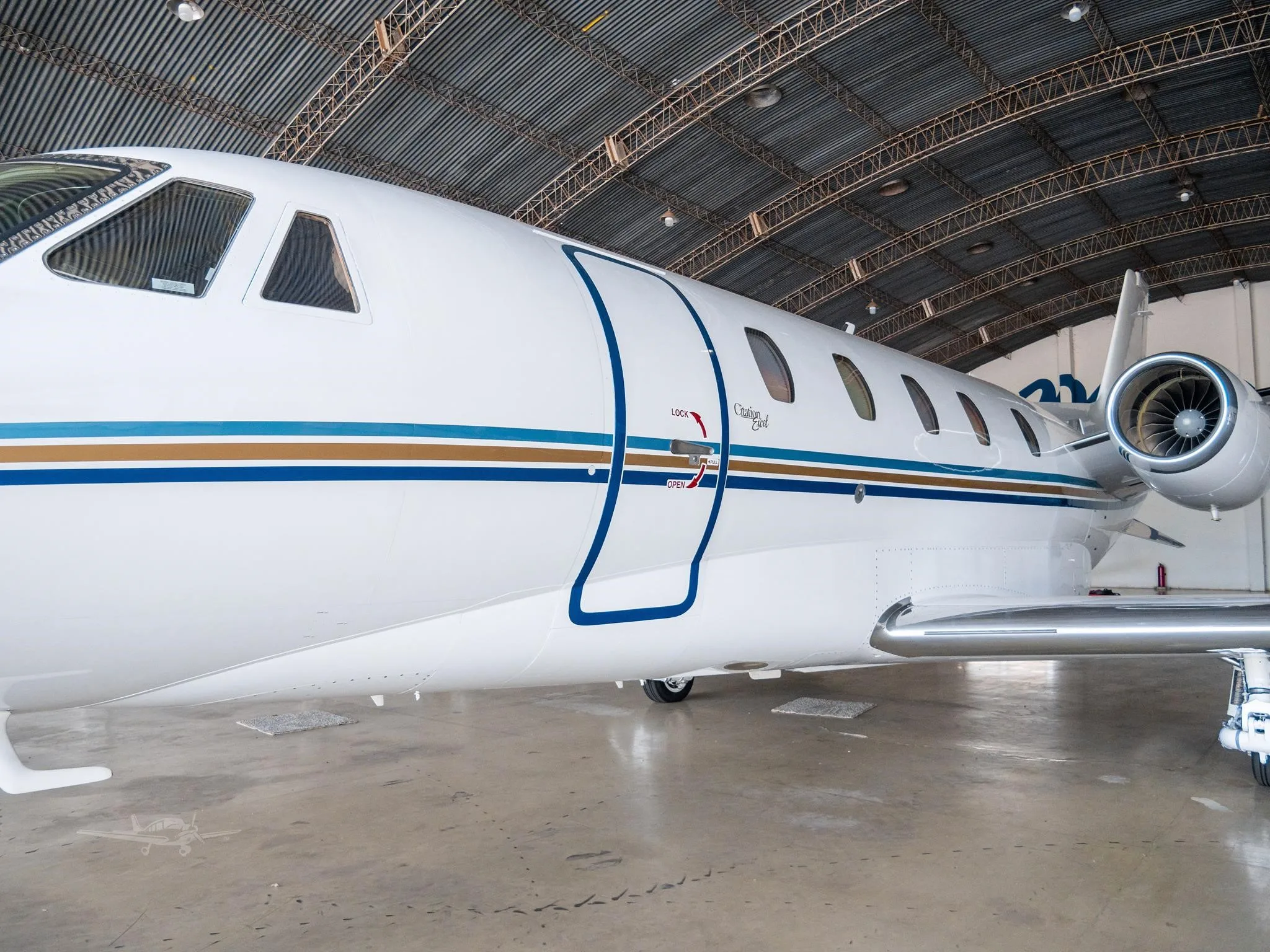Exterior view of a 1998 CESSNA CITATION EXCEL, ZP-ADE.