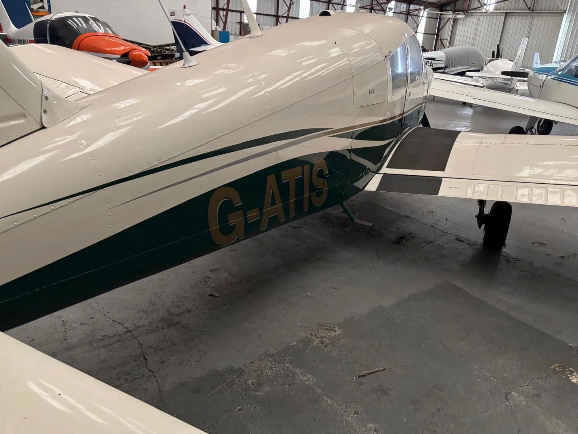 Exterior view of a 1965 Piper PA-28-160 Cherokee.