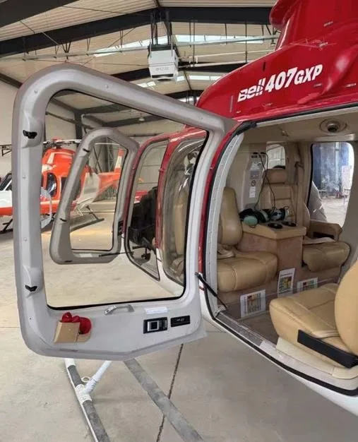 Cabin interior of a 2017 BELL 407GXP.