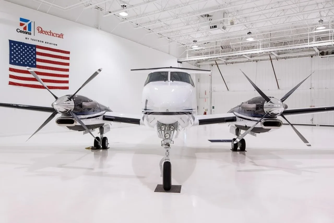 Exterior view of a 2021 Beechcraft King Air 360.