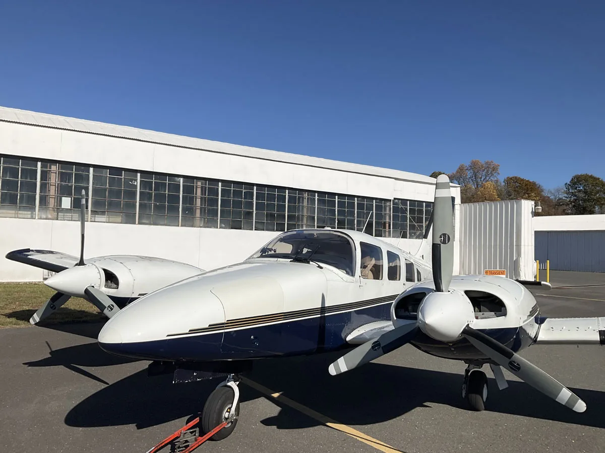 Cabin interior of a 1982 Piper PA 34 220T.
