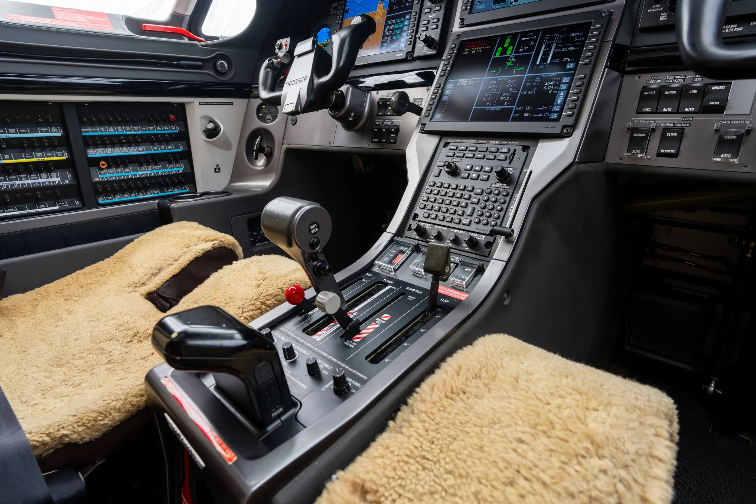 Cockpit and instrument panel of a 2010 Pilatus PC-12 NG — Aircraft Executives.