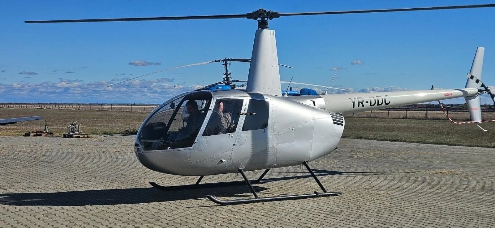 Exterior view of a Robinson R44 Raven I.