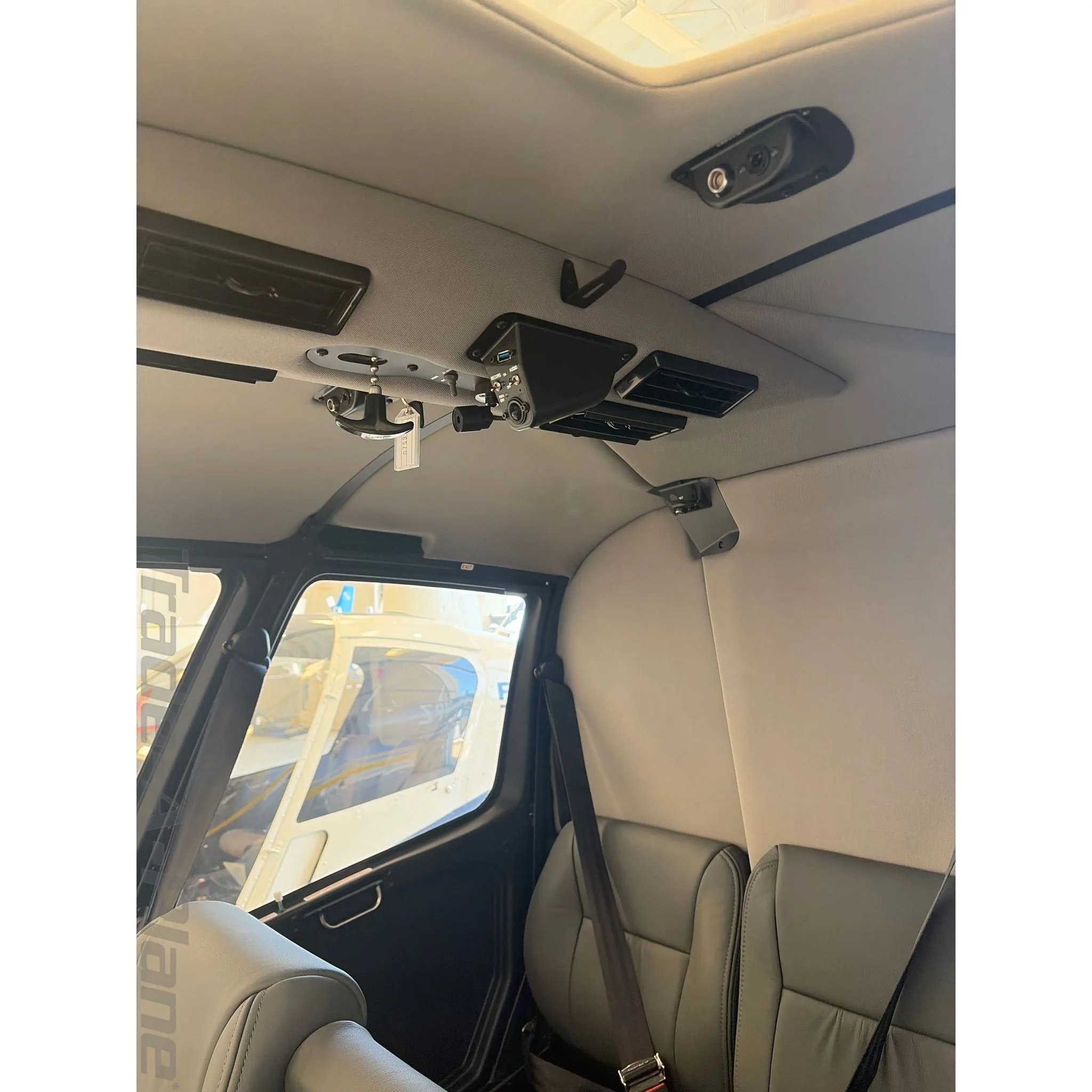 Cabin interior of a 2016 ROBINSON R66 TURBINE MARINE.