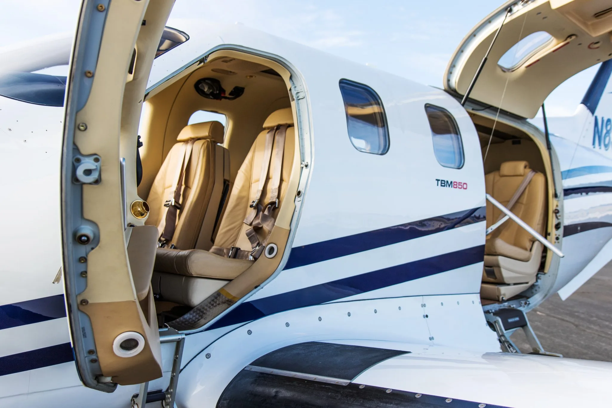 Avionics suite of a 2013 Daher TBM 850.
