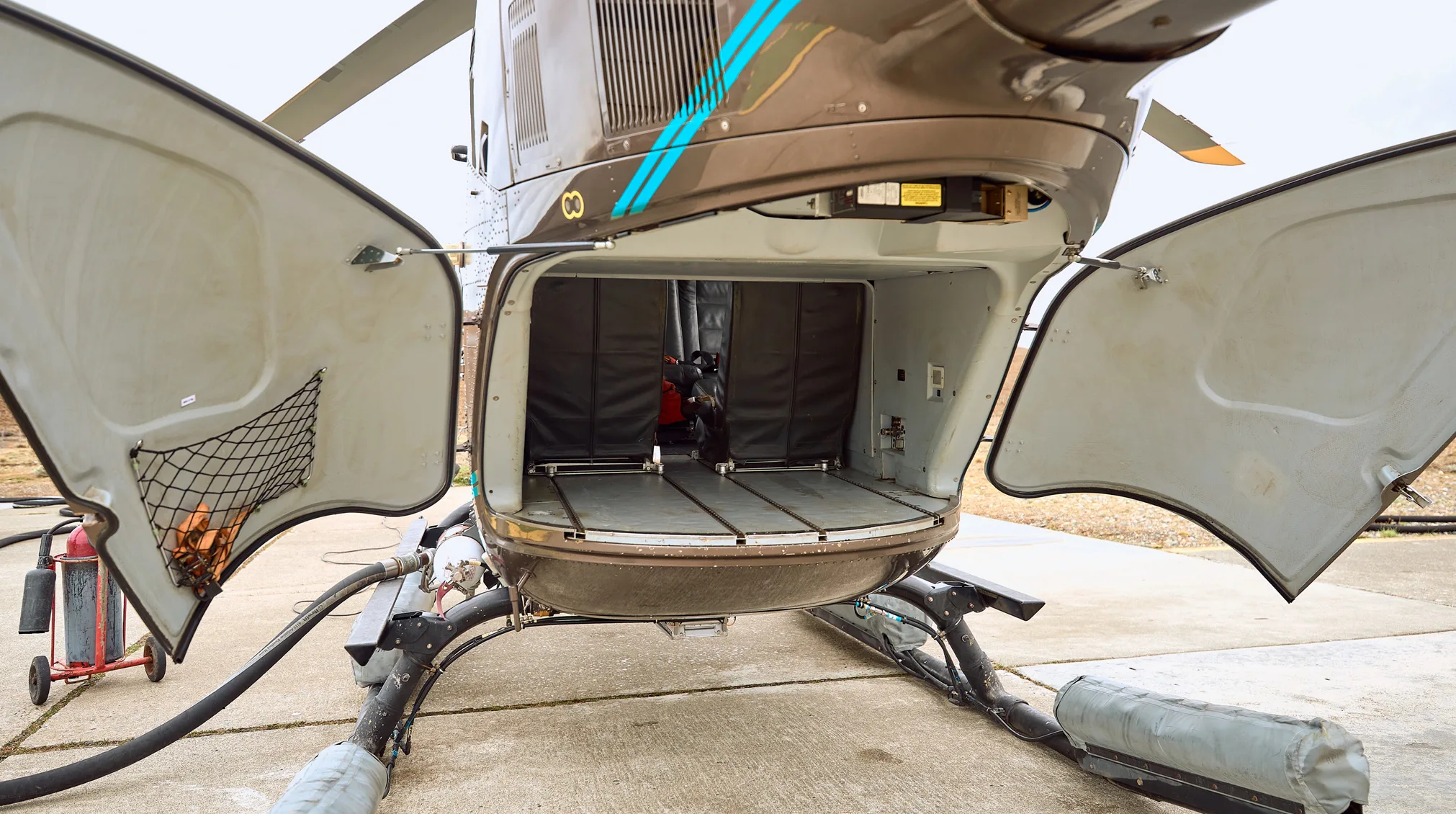 Cockpit and instrument panel of a 2002 Airbus EC135T1.