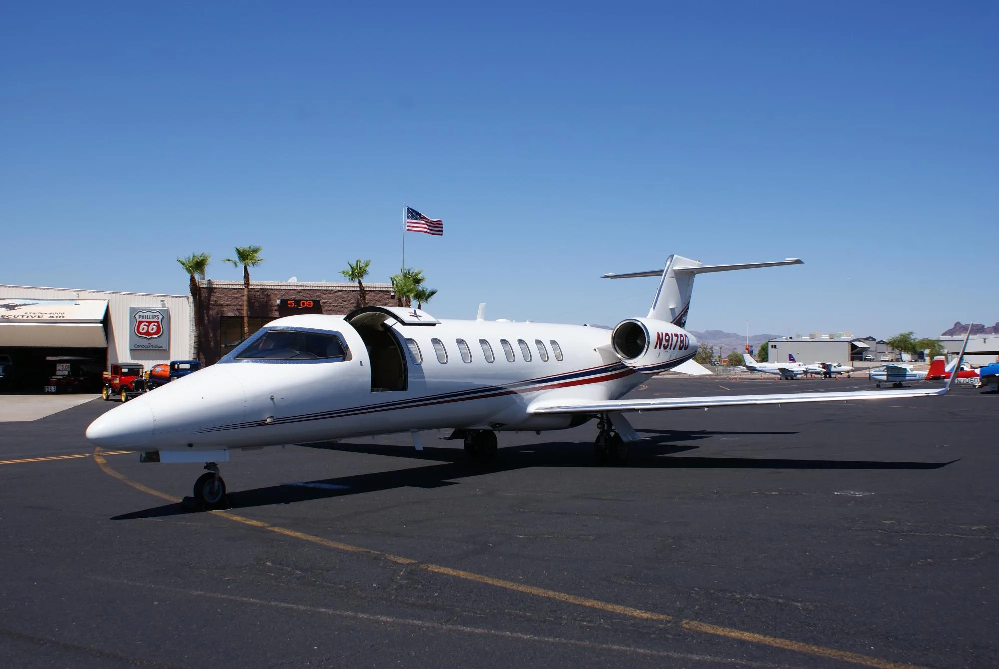 Exterior view of a 1998 Bombardier 45.