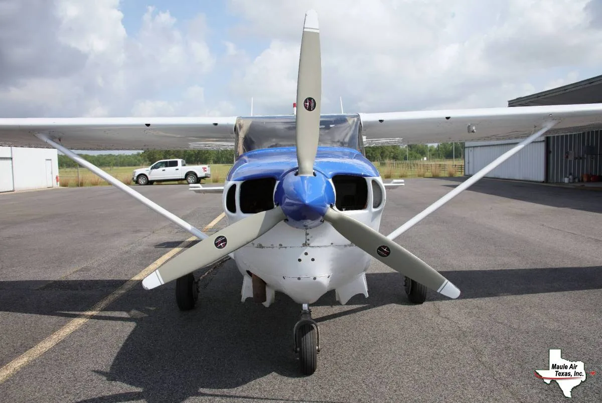Exterior view of a 1967 Cessna TP206C Turbo Super Skylane.