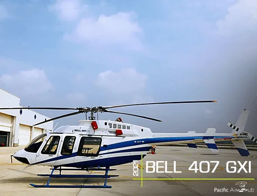 Marketing image of a 2021 Bell 407 GXI.