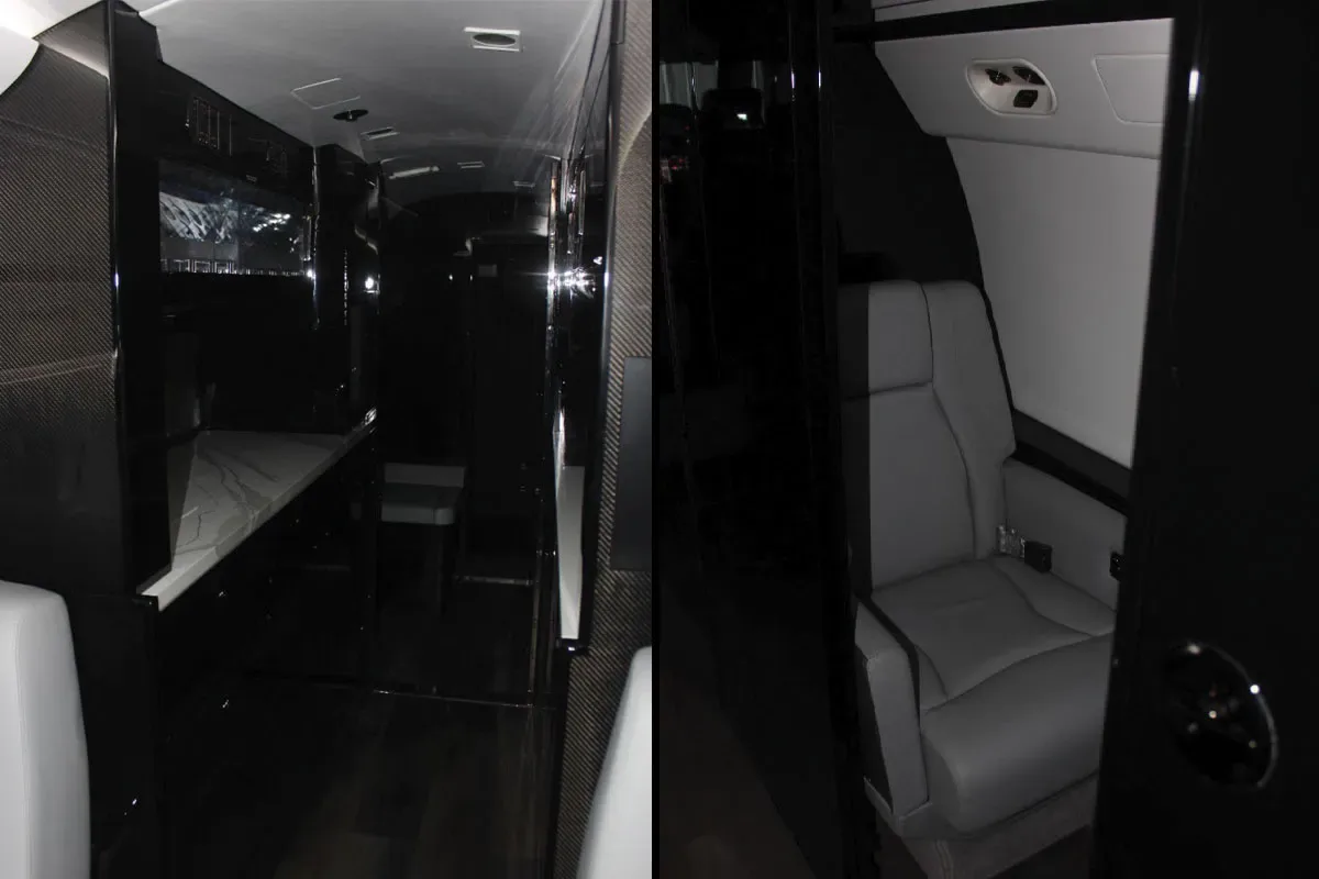 Cabin interior of a 1997 Gulfstream GV.