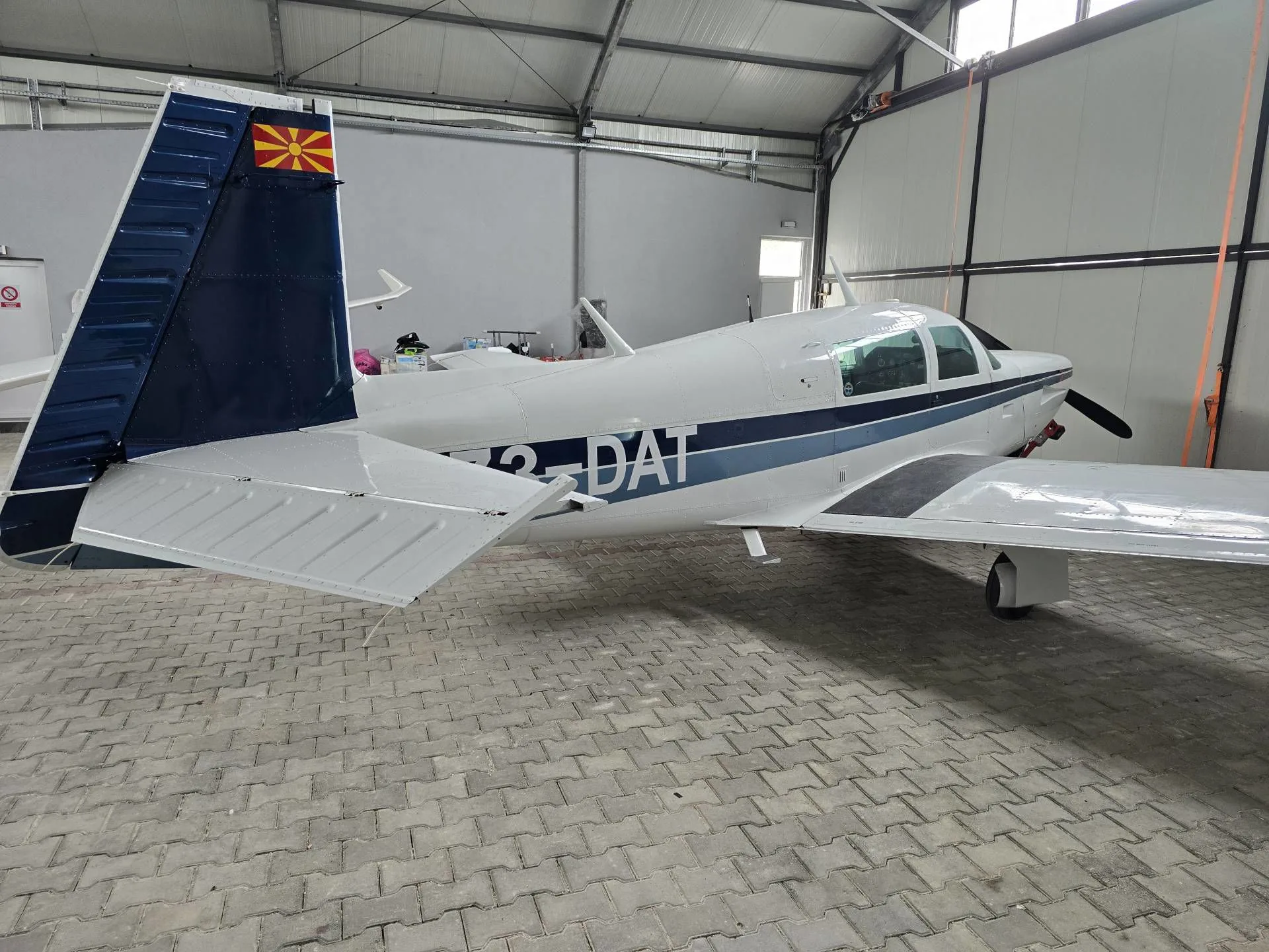 Exterior view of a 1981 Mooney M20K 231.