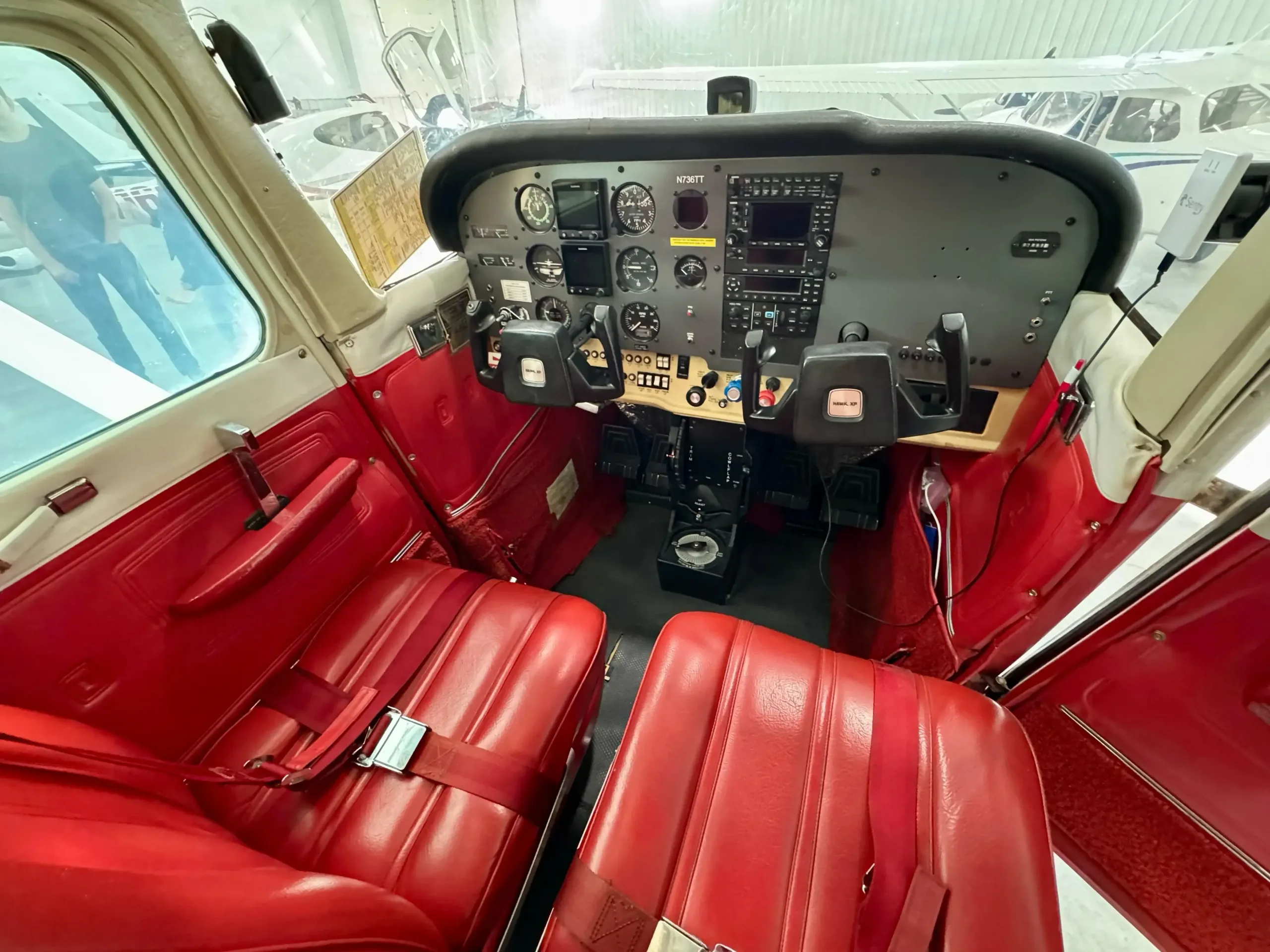 Cabin interior of a 1978 Cessna R172K.