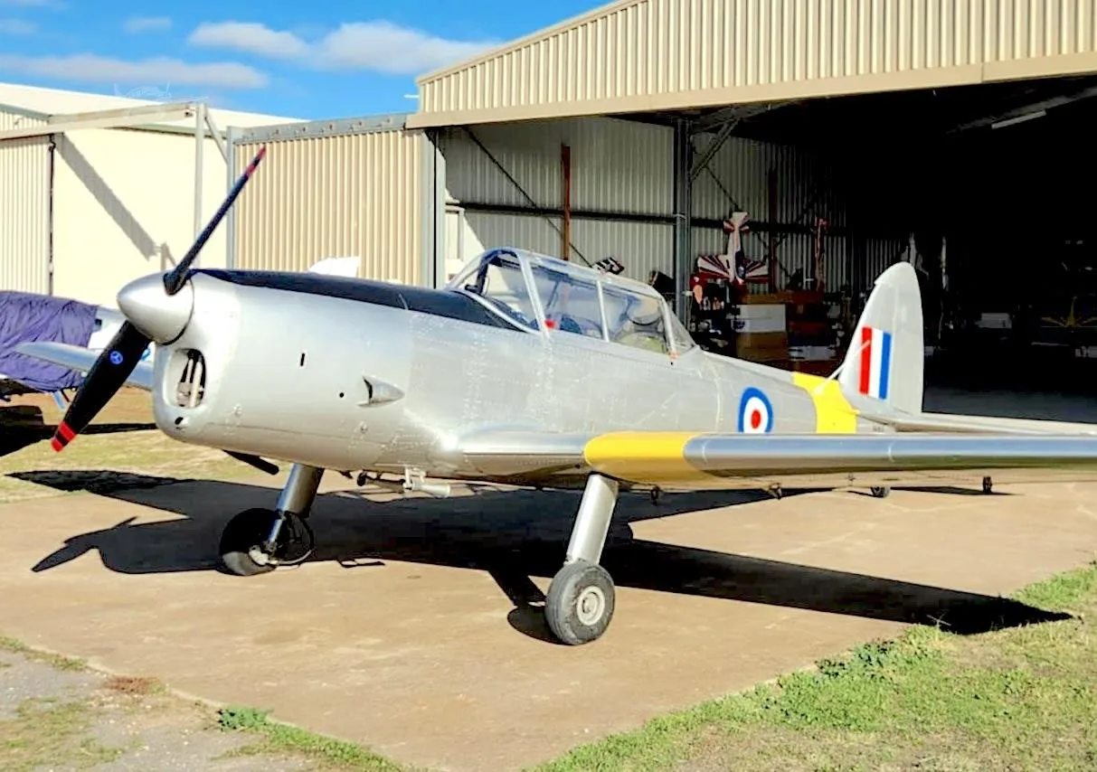 Exterior view of a DEHAVILLAND DHC-1 CHIPMUNK.