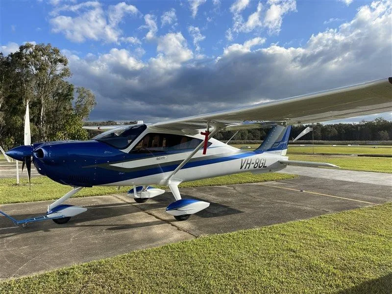 Exterior view of a 2024 TECNAM P2010 GRAN LUSSO, VH-8GL.