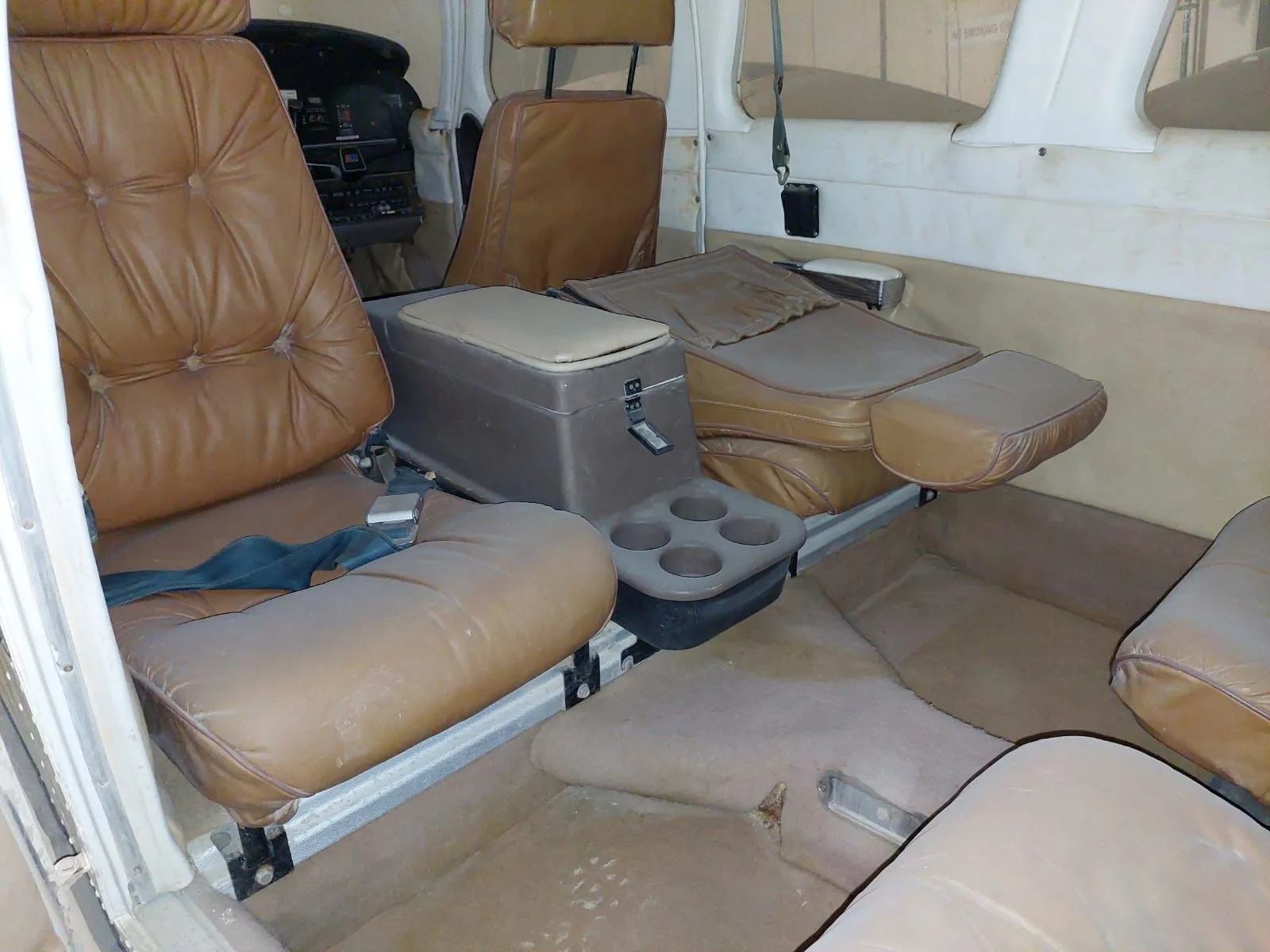 Cabin interior of a 1977 Piper PA-34-200T Seneca II.