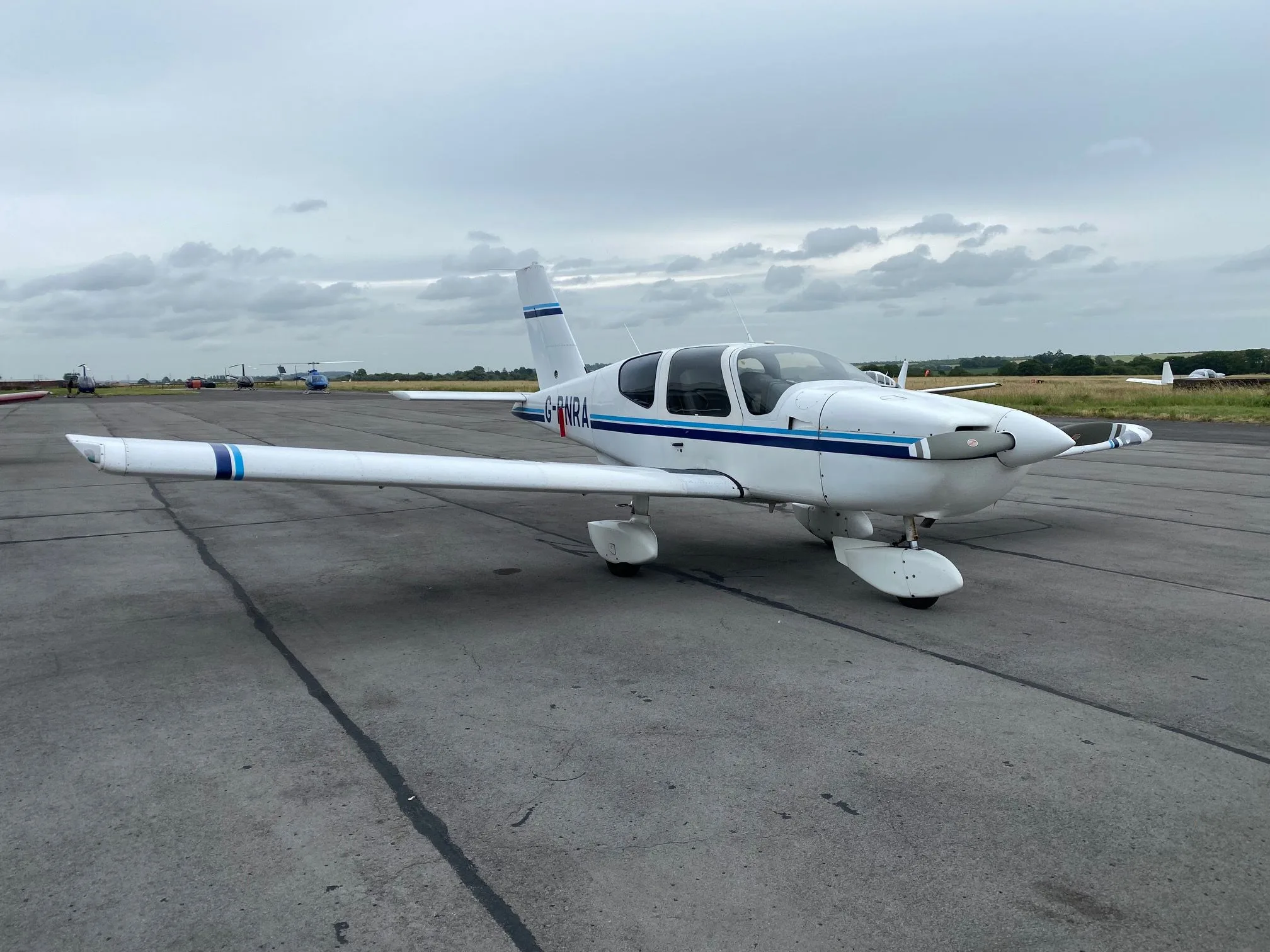 Exterior view of a 1987 Socata TB-10 Tobago.