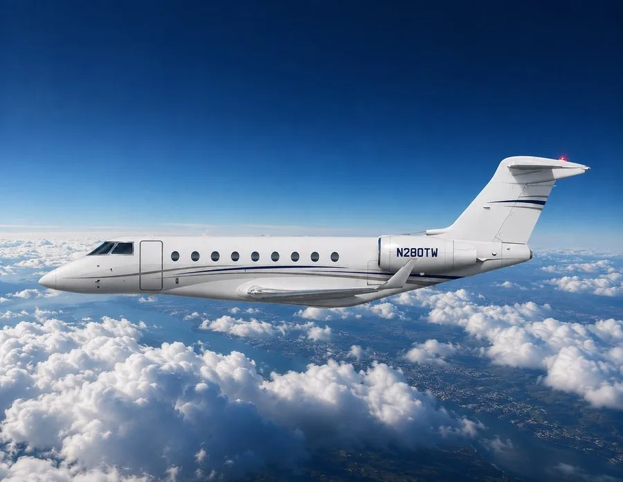 Marketing image of a 2026 Gulfstream G280.