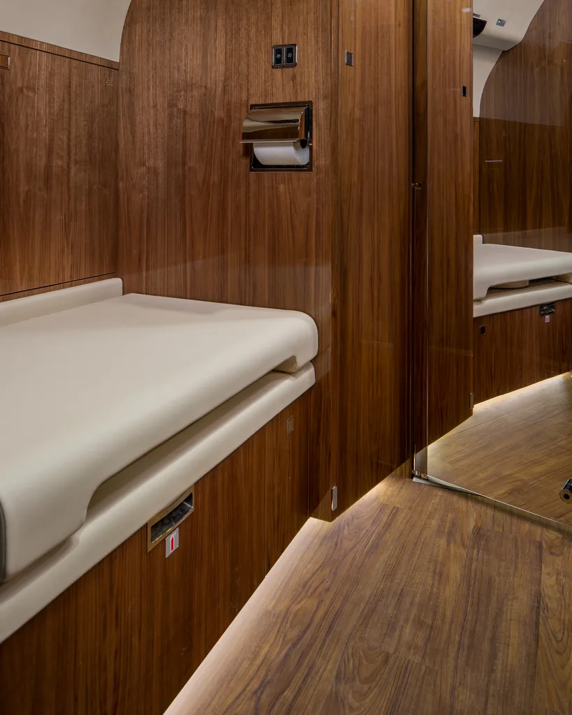 Cabin interior of a Gulfstream g650er.