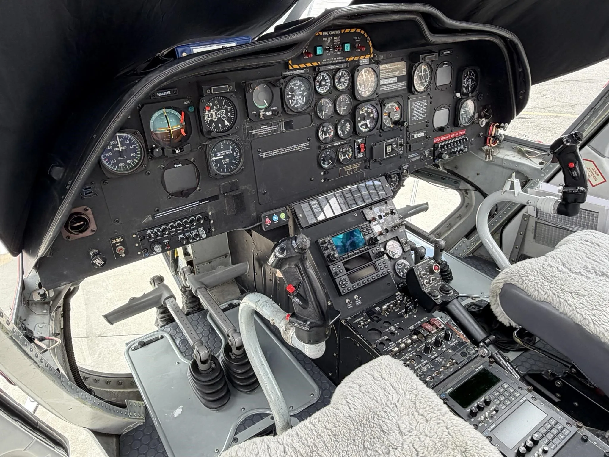 Cockpit and instrument panel of a 1991 EUROCOPTER BK117 B-2.